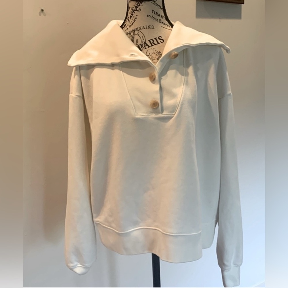 Women’s vintage Banana Republic pullover polo sweatshirt size medium